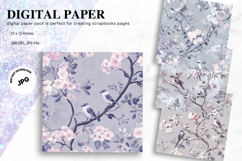 Chinoiserie Floral Pattern Background Vintage Digital Paper3 Product Image 1