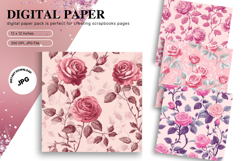 Chinoiserie Floral Pattern Background Vintage Digital Paper9 Product Image 1