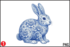Chinoiserie Ocean Animals PNG |10 Blue Chinoiserie Ocean Product Image 3