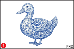 Chinoiserie Ocean Animals PNG |10 Blue Chinoiserie Ocean Product Image 5