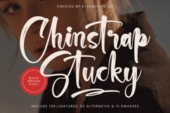 Chinstrap Stucky - Bold Brush Font Product Image 1