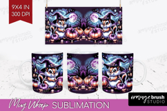 Chipmunk Halloween Mug Wrap Cute Animal Mug PNG Sublimation Product Image 1