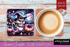 Chipmunk Halloween Square Coaster Cute Animal Coaster PNG Product Image 1