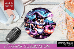 Chipmunk Halloween Car Coaster Cute Animal Coaster PNG Product Image 1