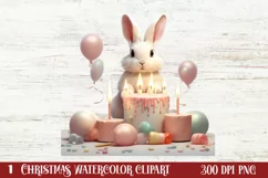 Chirstmas Bunnies Clipart , Chirstmas Bunnies Clipart, Product Image 1