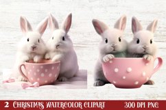 Chirstmas Bunnies Clipart , Chirstmas Bunnies Clipart, Product Image 1