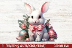 Chirstmas Bunnies Clipart , Chirstmas Bunnies Clipart, Product Image 1