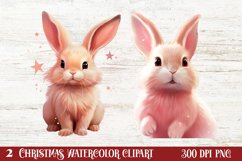 Chirstmas Bunnies Clipart , Chirstmas Bunnies Clipart, Product Image 1