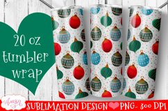 Christmas tumbler wrap for sublimation | Festive tumbler PNG Product Image 1