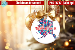 Patchwork Alaska Christmas Ornaments PNG Product Image 1