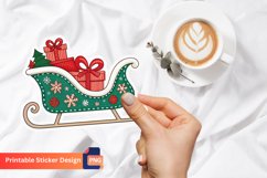 Christmas Sleigh Sticker, Christmas Decoration Sticker Product Image 1