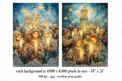 Christmas Card Backgrounds, Vintage Jerusalem Vigil Cards s2 Product Image 3