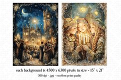 Christmas Card Backgrounds, Vintage Jerusalem Vigil Cards s4 Product Image 2