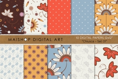 Boho Floral Digital Paper Pack Product Image 1