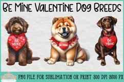 Be Mine Valentine Dog Breeds | Sublimation Clipart Product Image 1