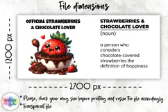 Funny Chocolate Strawberry Lover Mug Wrap, Food Lover Mug Product Image 2