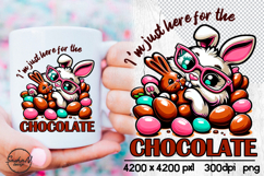 Funny easter quote, Chocolate easter bunny Product Image 1