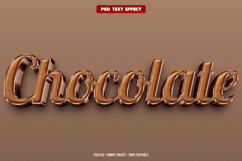 Chocolate 3D editable text effect Product Image 1
