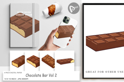 Digital Paper Chocolate Bar Product Image 1