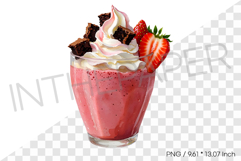 Chocolate Brownie Strawberry Smoothie PNG Clipart Drink Product Image 1