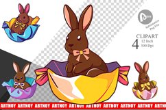 Chocolate Bunny Clipart Product Image 1