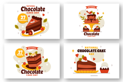 11 National Chocolate Cake Day Illustration Product Image 2