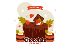 11 National Chocolate Cake Day Illustration Product Image 4