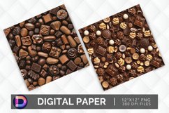 Chocolate Candy Digital Paper Product Image 1