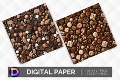 Chocolate Candy Digital Paper Product Image 1