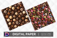 Chocolate Candy Digital Paper Product Image 1