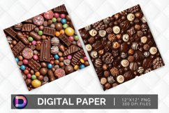 Chocolate Candy Digital Paper Product Image 1