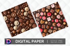 Chocolate Candy Digital Paper Product Image 1