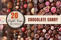 Chocolate Candy Digital Paper Bundle Product Image 1