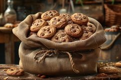 Chocolate chips cookies in brown sack Product Image 1