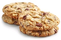 White Cookies with chocolate chips Cookies Heap Product Image 1