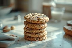 White Cookies with chocolate chips Cookies Heap Product Image 1