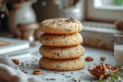 White Cookies with chocolate chips Cookies Heap Product Image 1