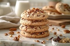 White Cookies with chocolate chips Cookies Heap Product Image 1
