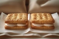 Cookies with chocolate chips on paper Product Image 1