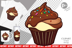 Chocolate Cupcake Clipart Product Image 1