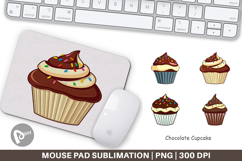 Mouse Pad Chocolate Cupcake Product Image 1