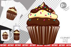 Chocolate Cupcake Clipart Product Image 1