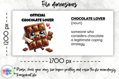Funny Chocolate Lover Definition Mug Wrap, Food Lover Mug Product Image 2