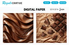 Chocolate Digital Paper, Chocolate Background Product Image 1