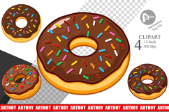 Chocolate Donut Clipart Product Image 1
