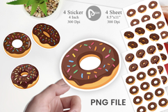 Chocolate Donut Sticker Product Image 1