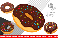Chocolate Donut Clipart Product Image 1
