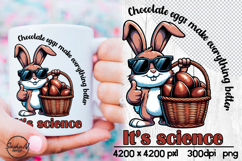 Funny easter quote, Chocolate easter bunny Product Image 1