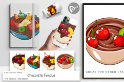 Digital Paper Chocolate Fondue Product Image 1