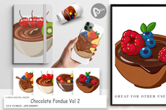 Digital Paper Chocolate Fondue Product Image 1